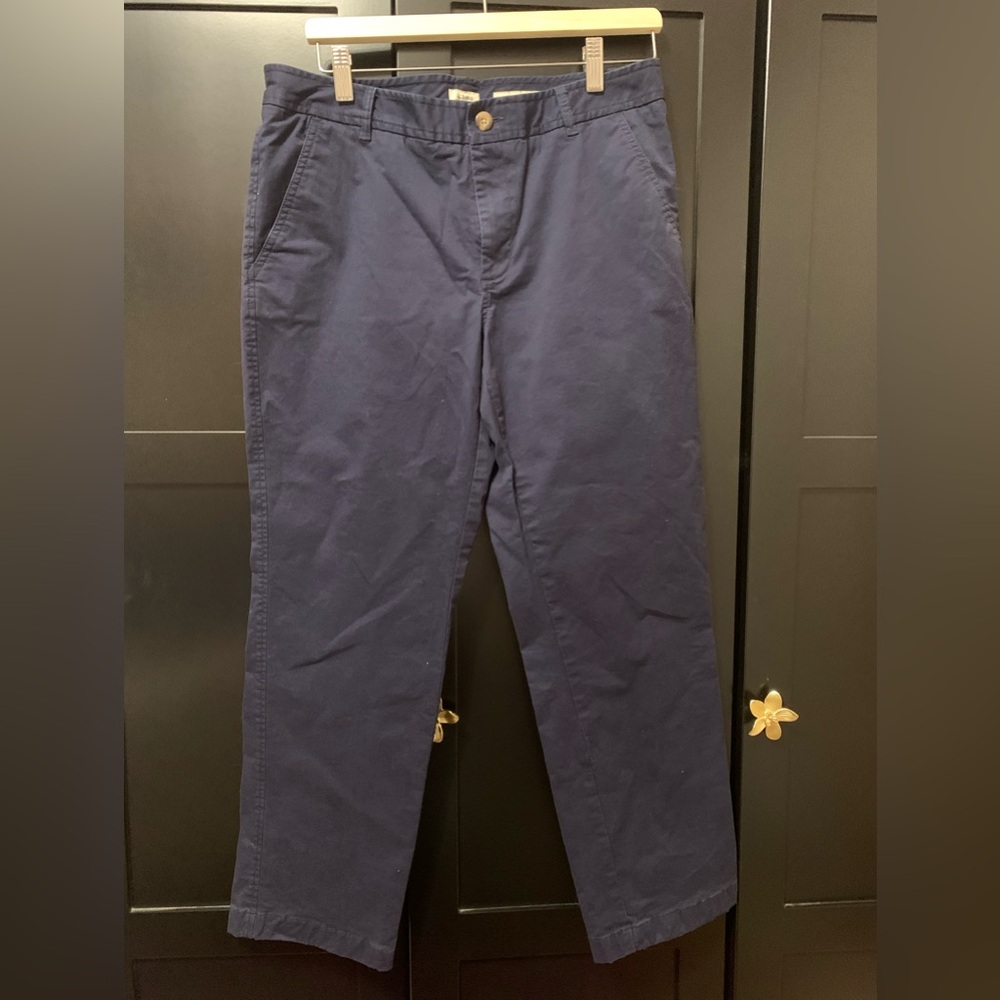 L.L. Bean Womens Blue Chinos,10 petite,favourite fit,classic,tailored,workwear
